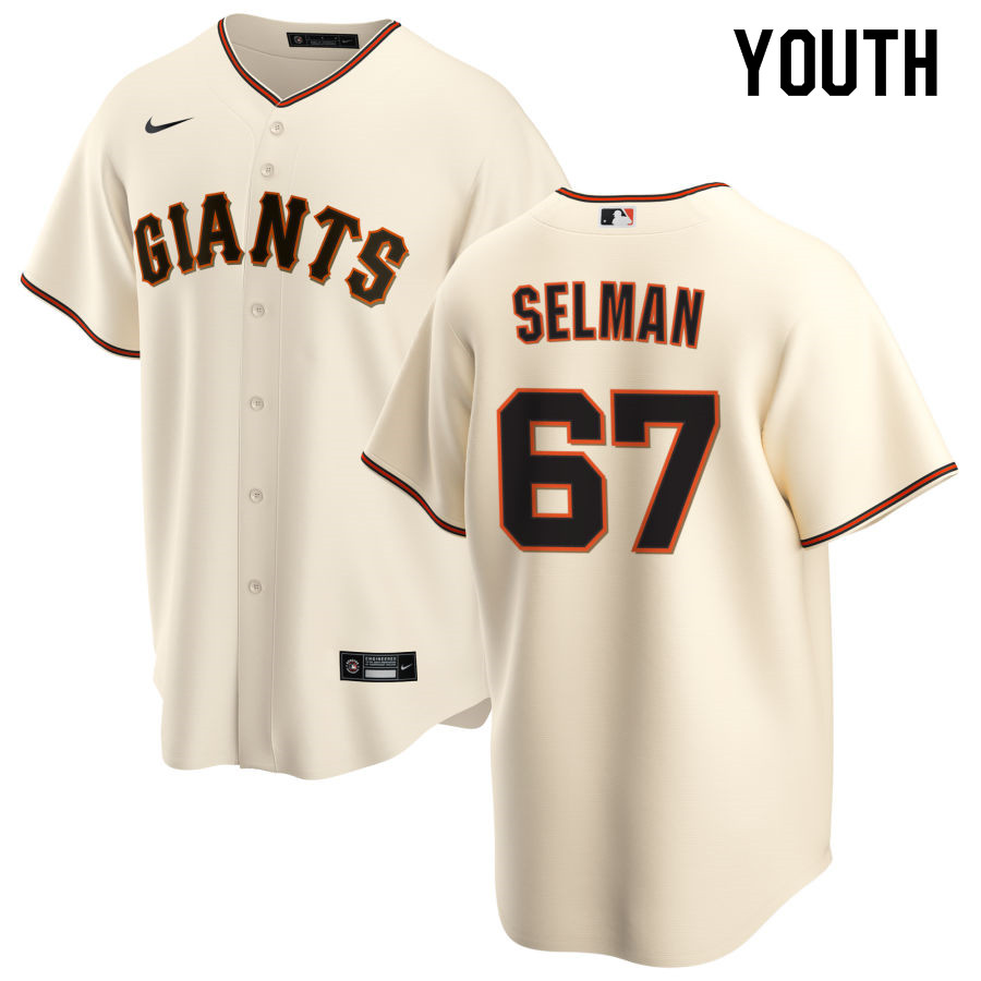 Nike Youth #67 Sam Selman San Francisco Giants Baseball Jerseys Sale-Cream